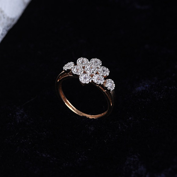 Gold Cz ladies ring
