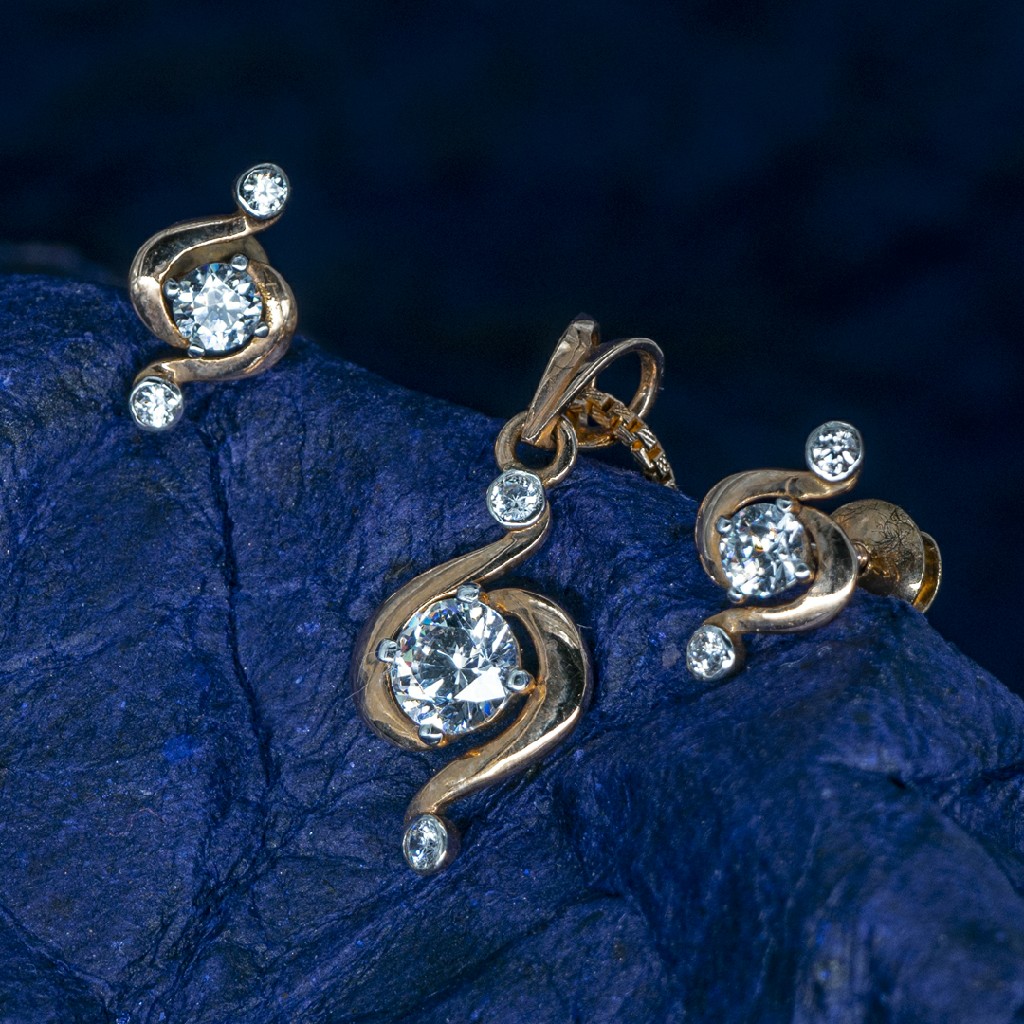 Rose gold pendant set