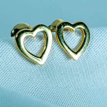 Gold Heart Tops ET1-549