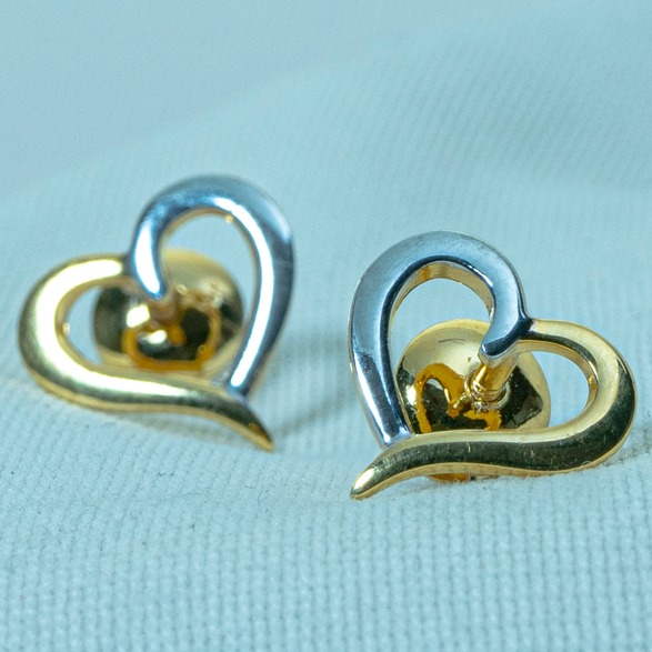 Heart Design Gold Tops ET1-542