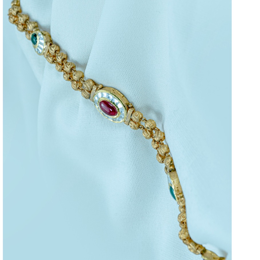916 Gold Colorful Stone Bracelet LB-579