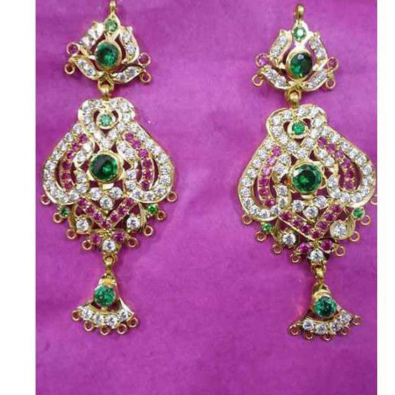 916 Gold Diamond CZ Earring
