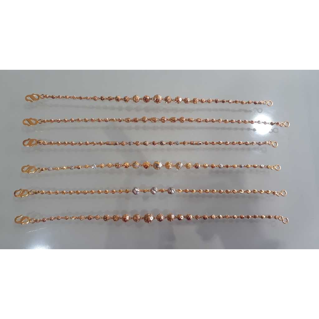 916 gold vertical bracelet