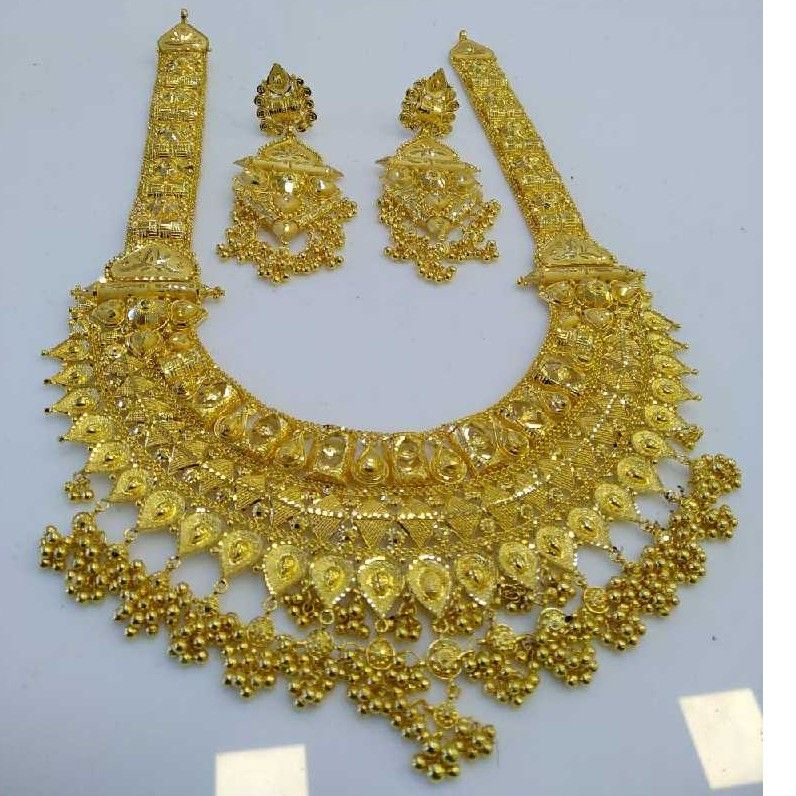 916 Exclusive Design Gold Necklace Set