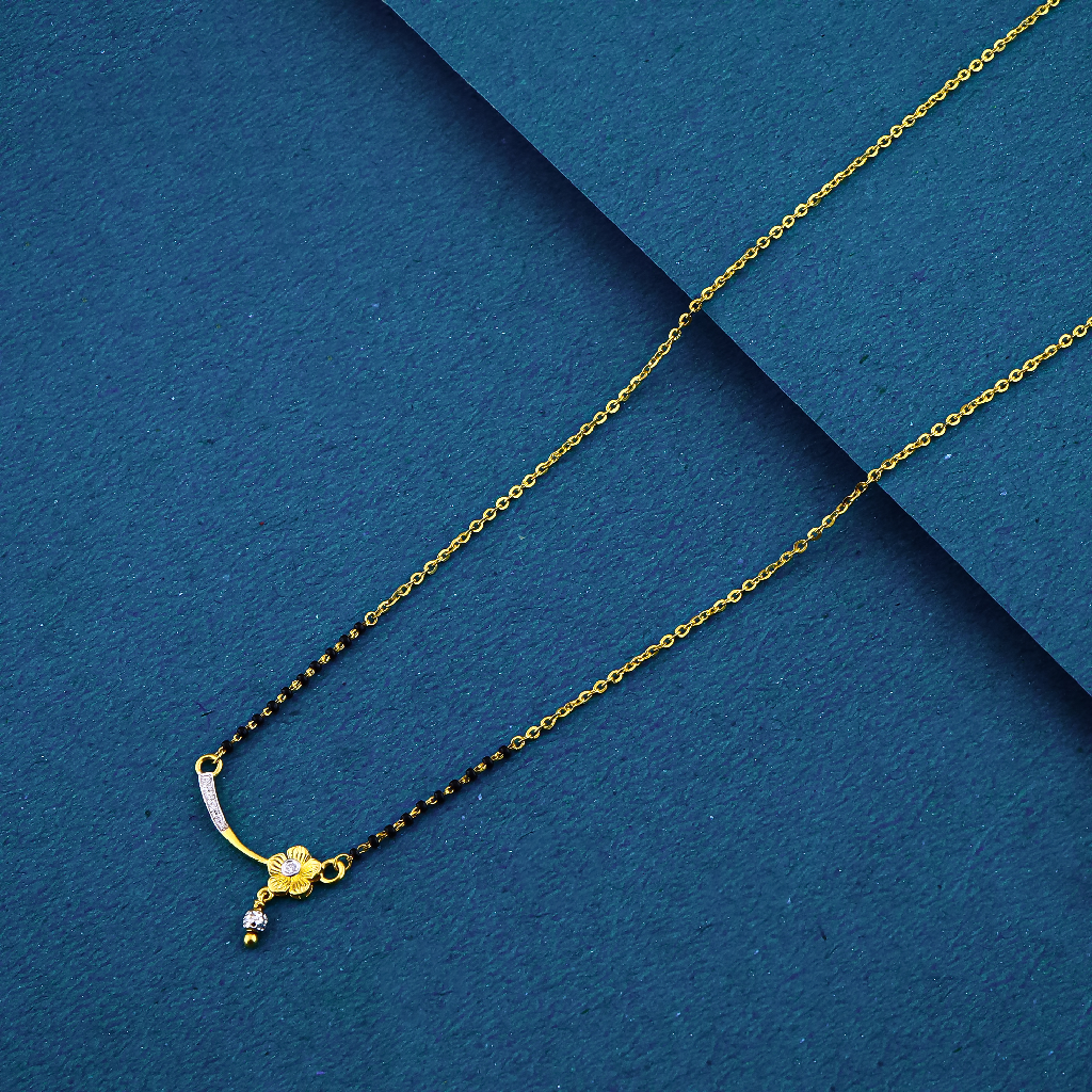 22K 916 NICE SINGAL LINE LIGHT WEIGHT MANGALSUTRA