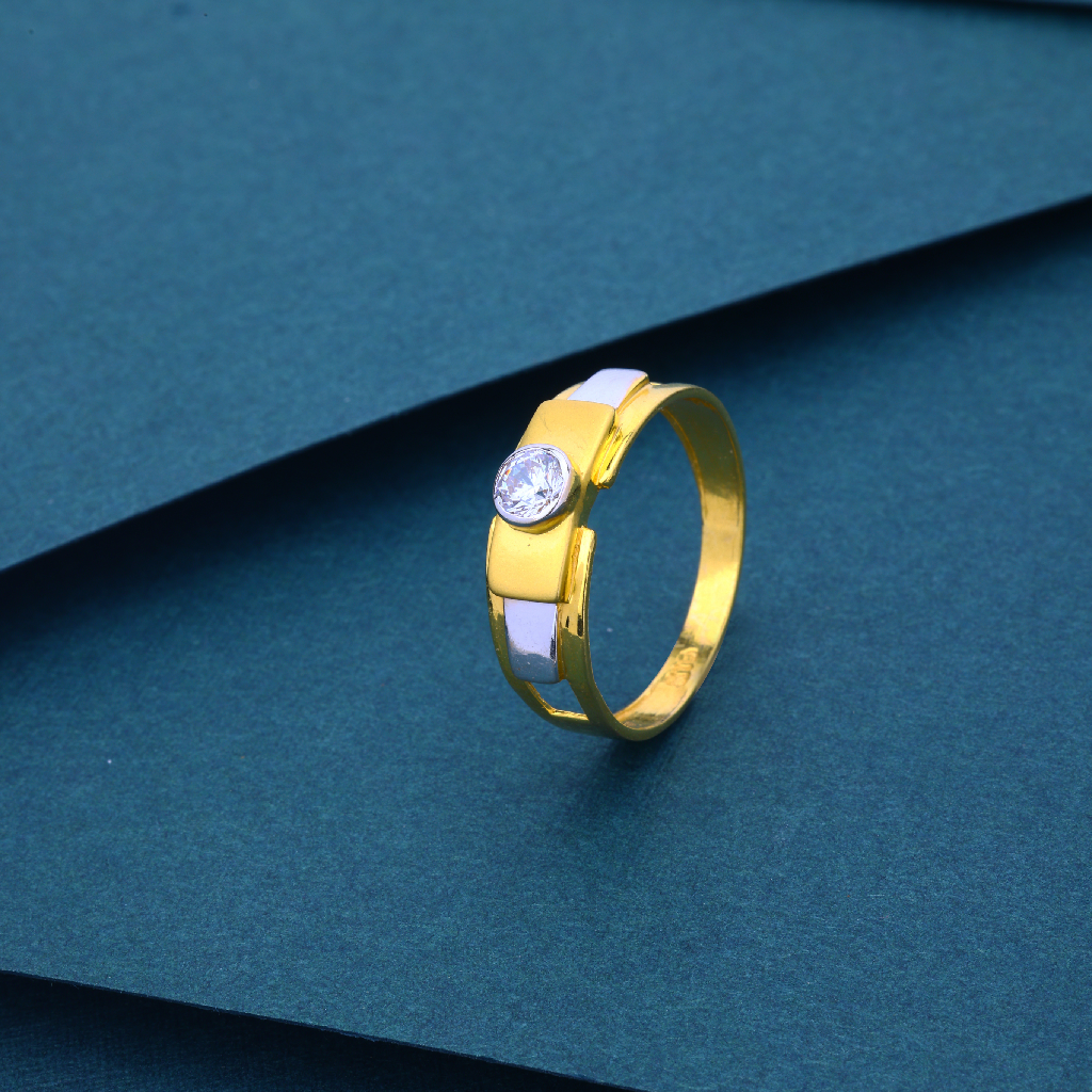 22k gold fancy cz diamond ladies ring