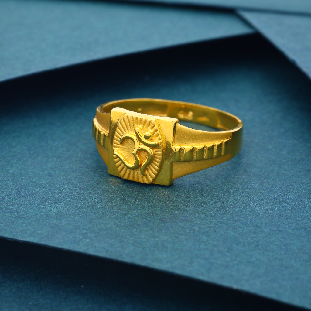 22k 916 OM Design Gold Ring For Mens