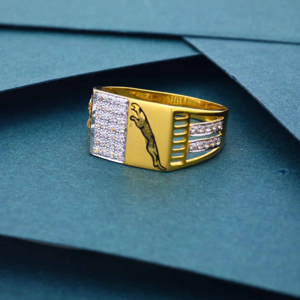 22K 916 Jaguar Design Ring For Mens