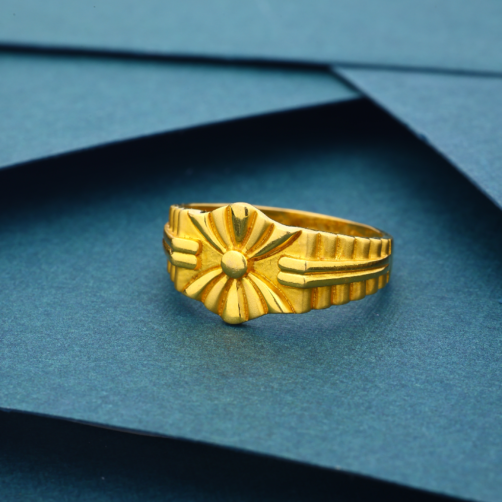 22k 916 Simple Design Daily Wear Gold Ring For Men's
