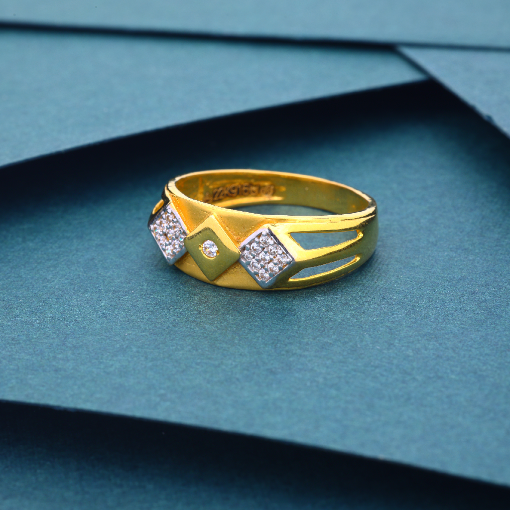 22K 916 Regular Wearing Diamond Ring For Men'S