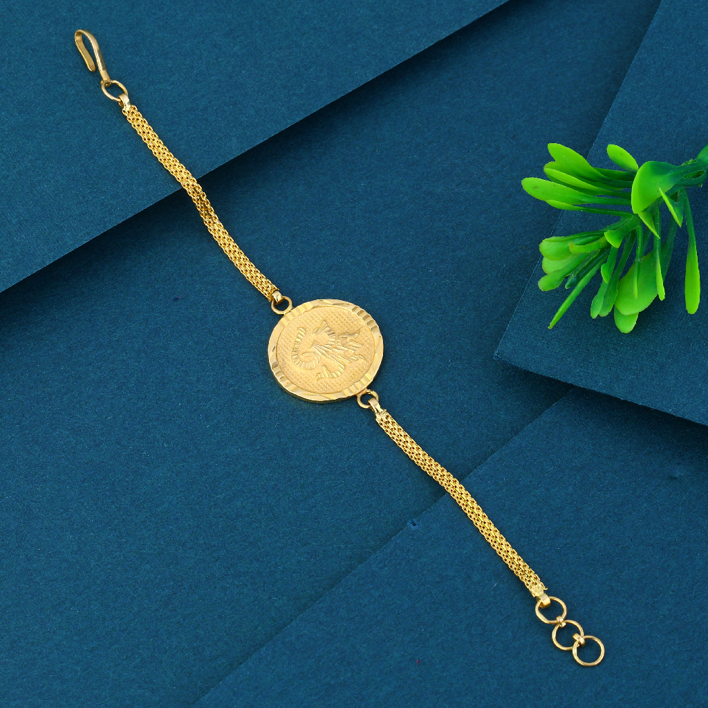 20K Gold Om Design Children Bracelet