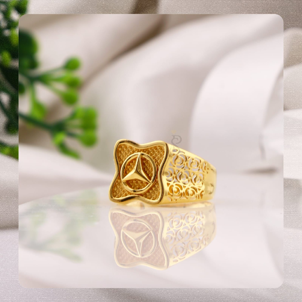 916 Gold Exclusive Mercedes Logo Ring