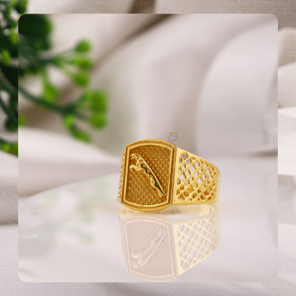 22K Gold Exclusive Jeguar Gents Ring