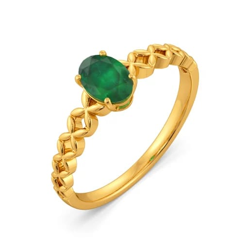 22K Gold Exclusive Single Stone Ring