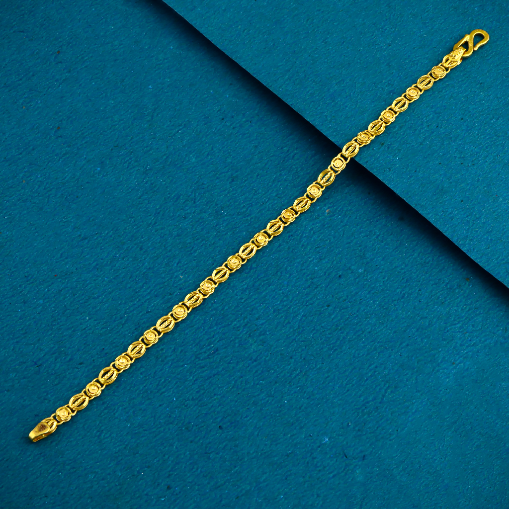 22K 916 Gold Plain Fancy Ledies Bracelet