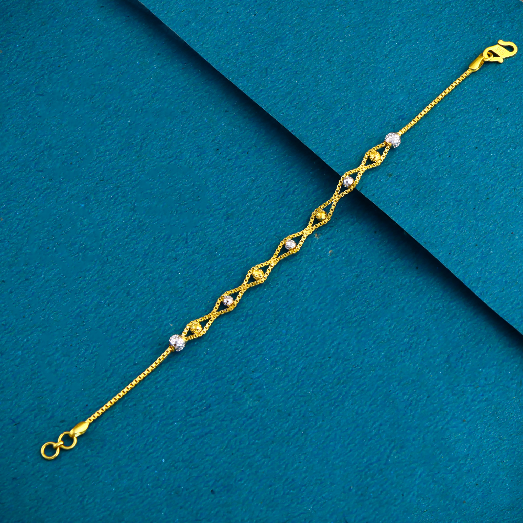 22K Gold Exclusive Lining With Ball Ledies Bracelet