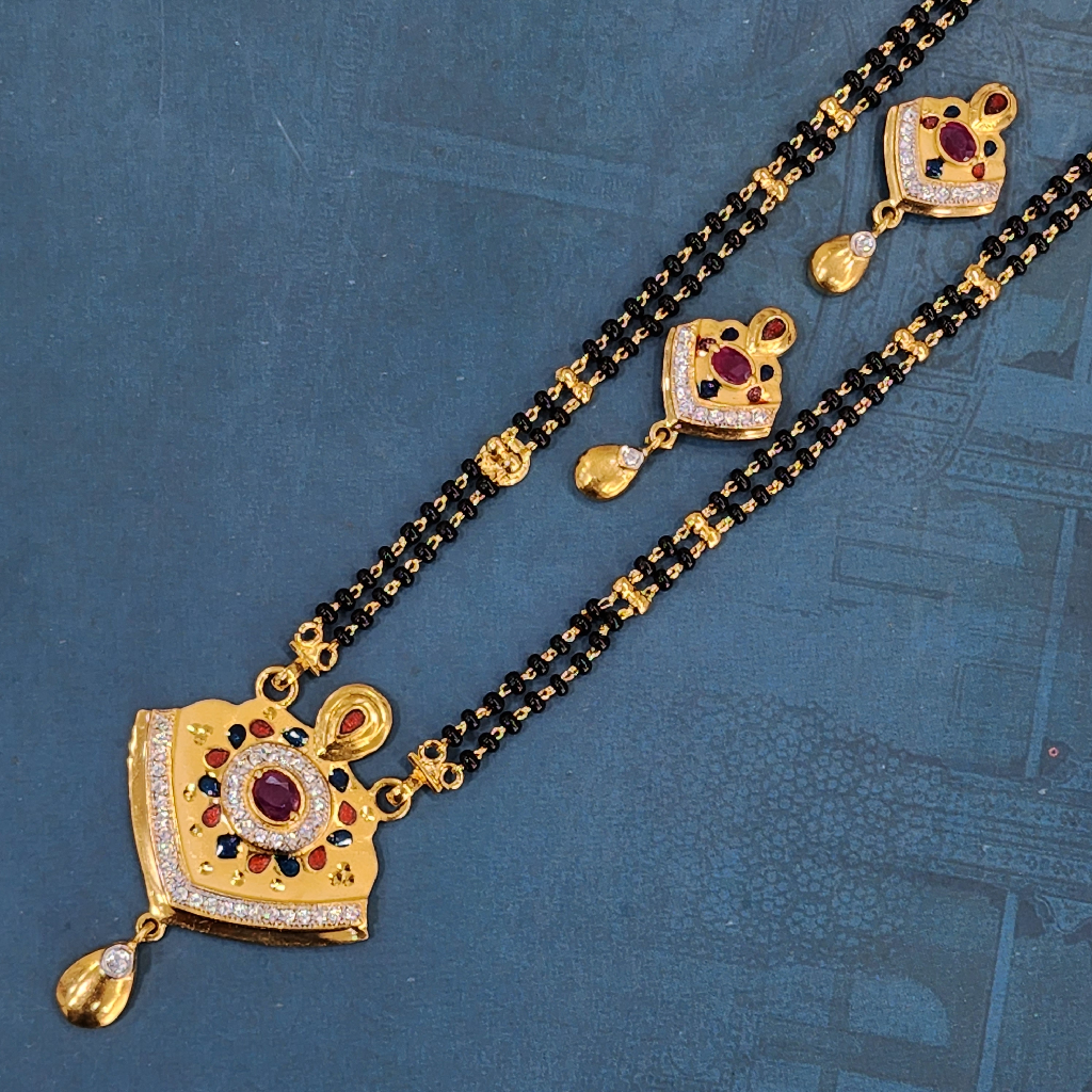 1.gram gold forming Kundan fashion jewellery mangalsutra