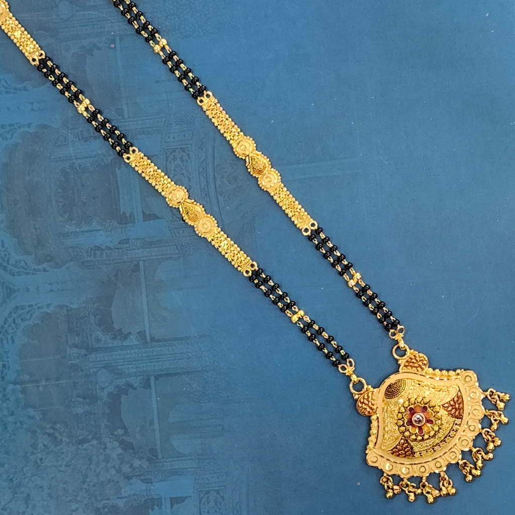 1. gram gold forming Long Design  jewellery mangalsutra