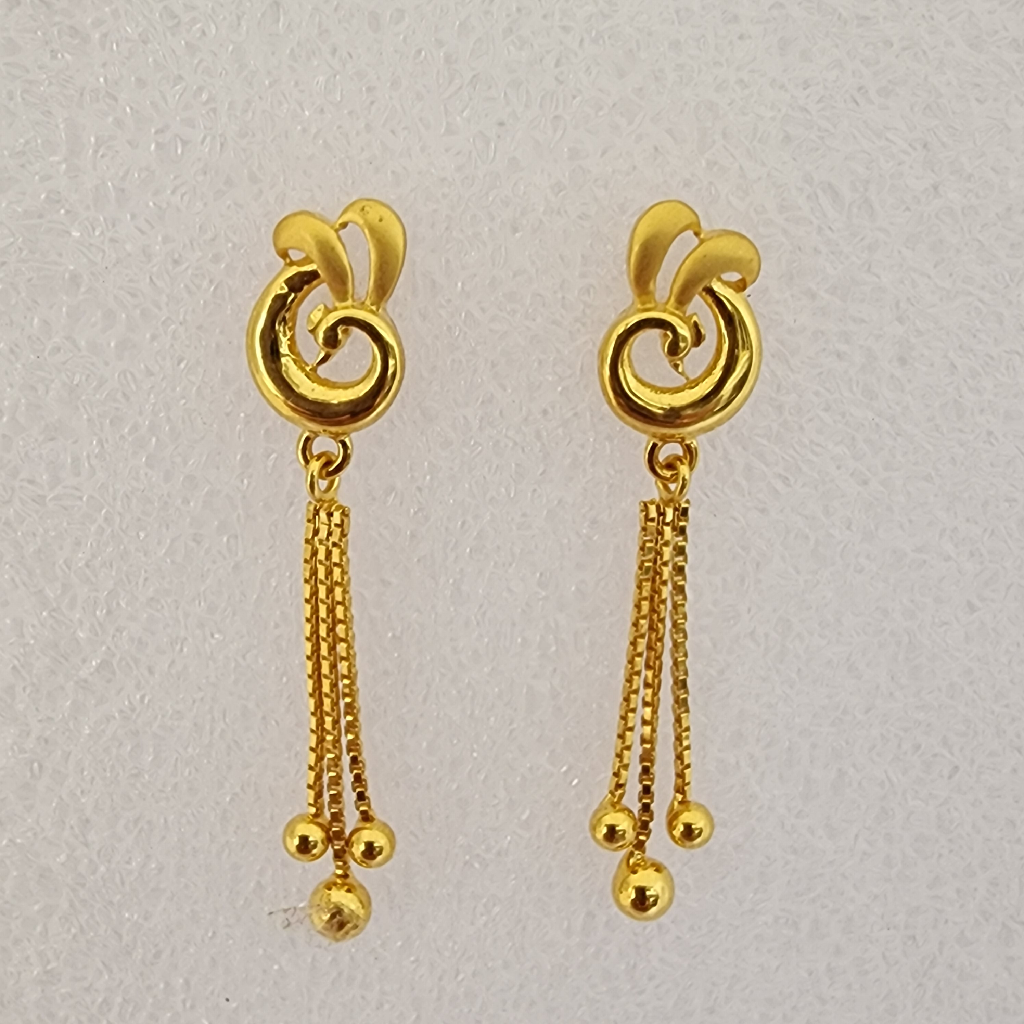 18k gold exclusive plain hanging earrings
