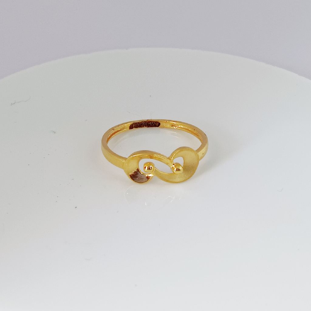 23k gold plain ladies ring