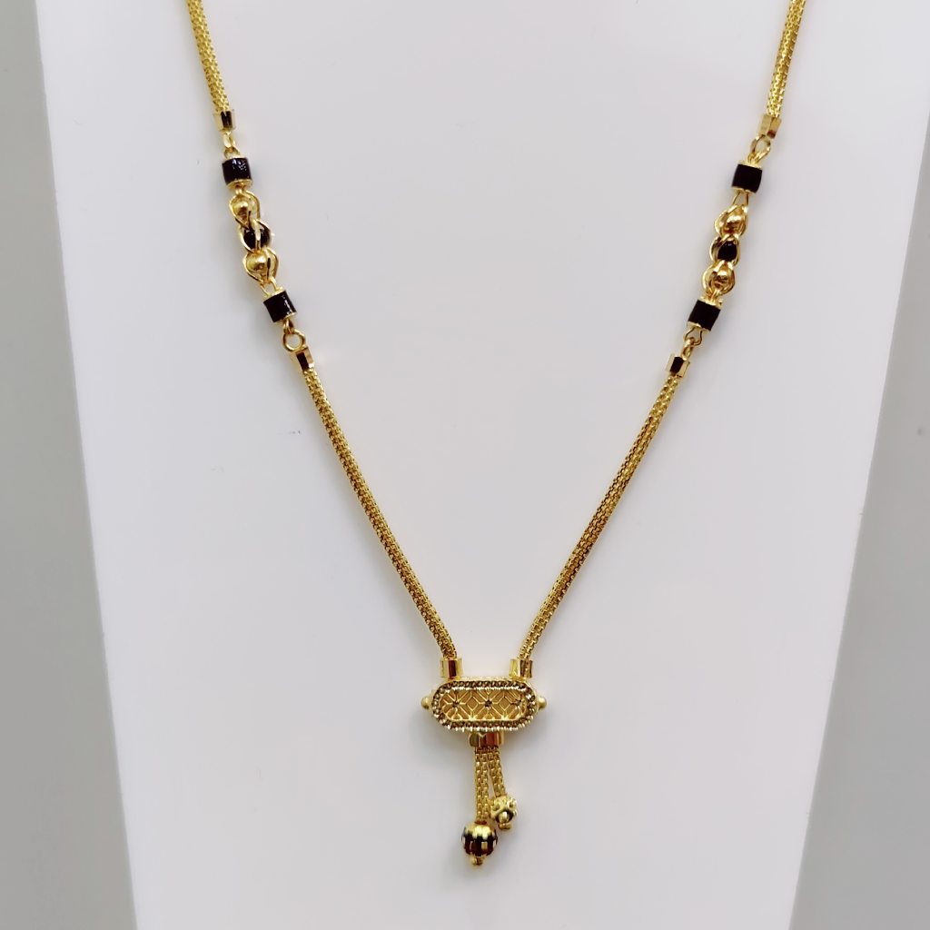 22K Gold Single Line Mangalsutra Doob Kiya