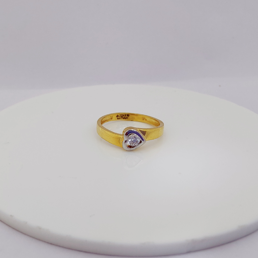 22k Gold Exclusive Stone Heart Ring
