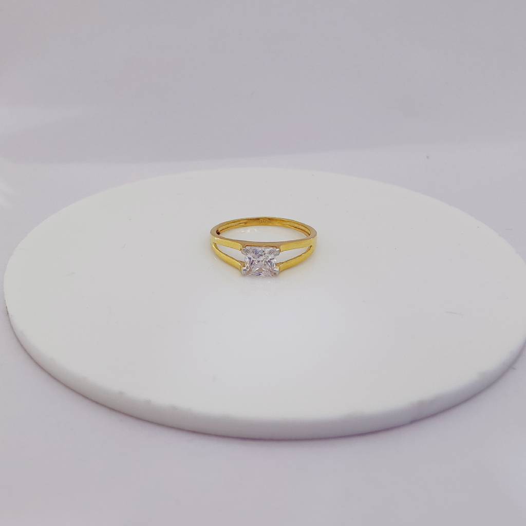 22k Gold Exclusive Square Shape Stone Ring
