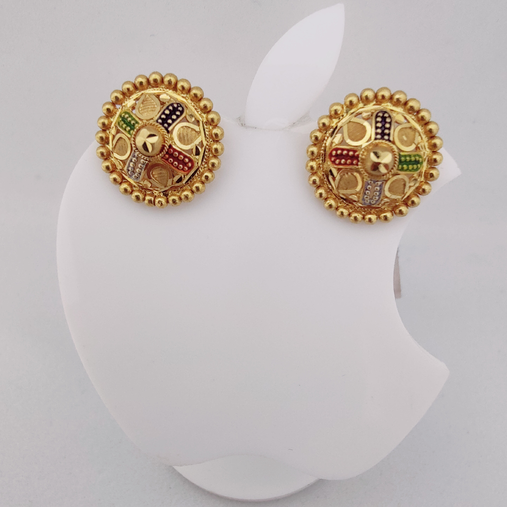 22k gold kalkatti design ladies earring