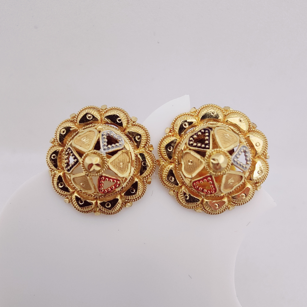 20k Gold Exclusive Round Shape Earring