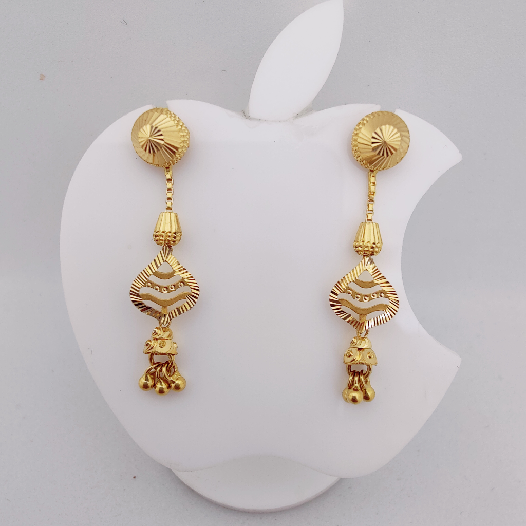 22k Gold Round Shape Tops Latkan Earring