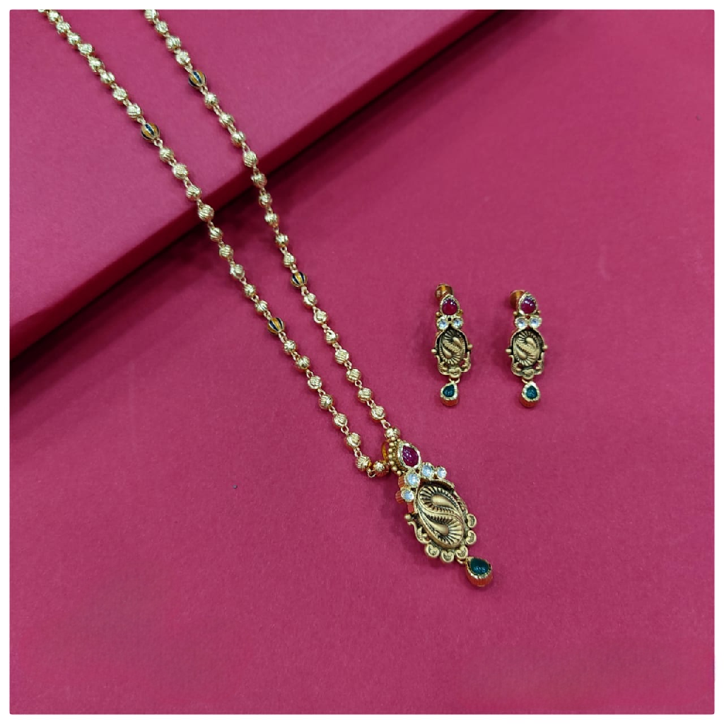 22k Gold Antique Jadtar Oxodize Dokiya