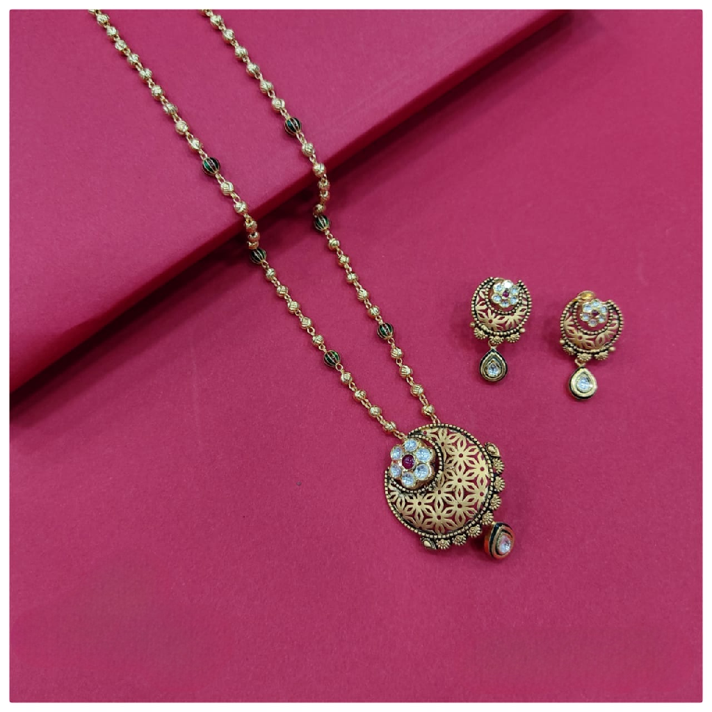 22k Gold Antique Jadtar Oxodize Dokiya