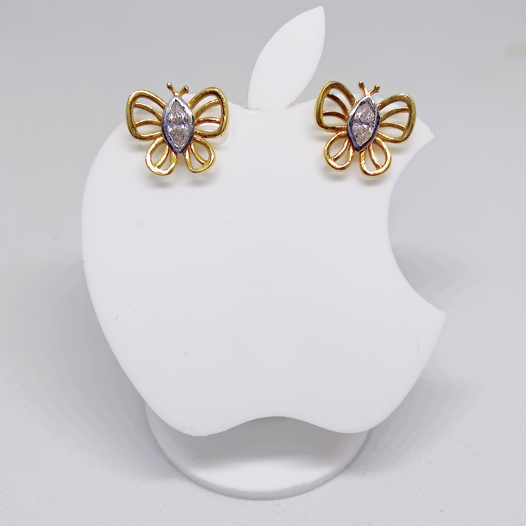 22k gold exclusive butterfly design ladies earring