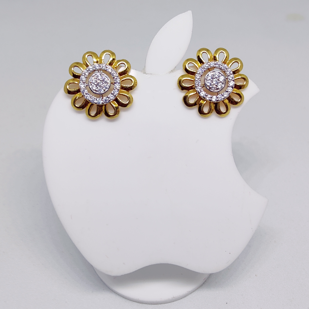22k gold exclusive flower design ladies earring