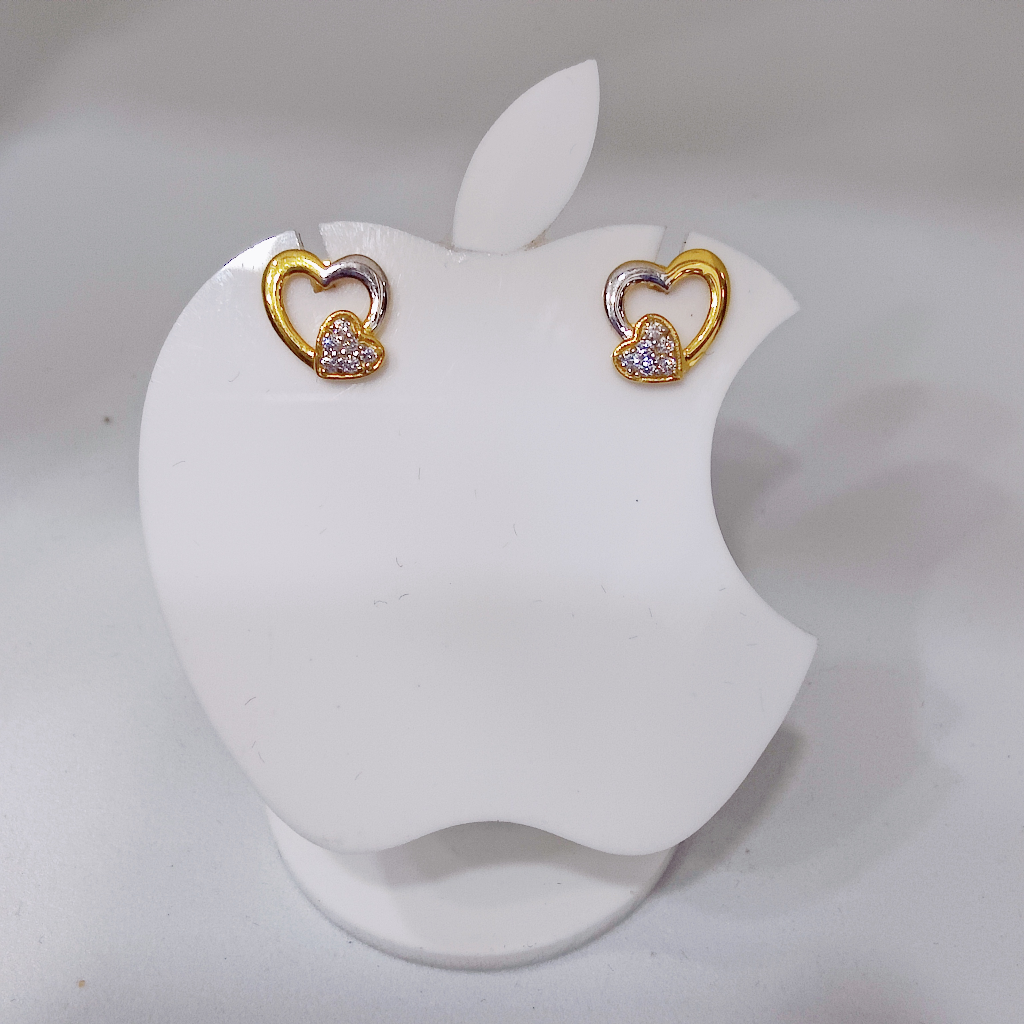 18k gold exclusive heart shape ladies earring
