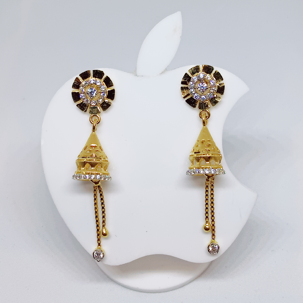 22k gold diamond hanging ladies earring
