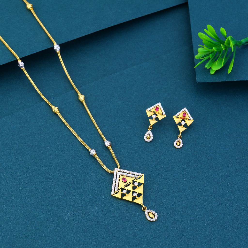 22k Gold Exclusive Mat Finish Necklace Set