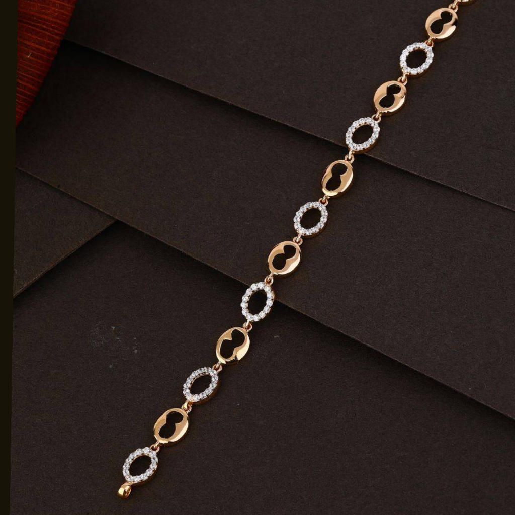 18k gold oval shape diamond Bracelet
