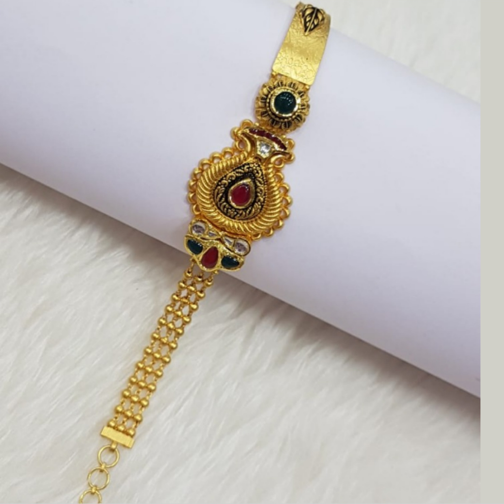 22K Gold Antique Free And Shape Ladies Bracelet