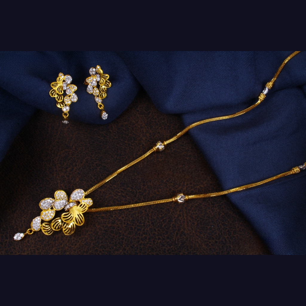 916 gold Dazzling diamond dokiya set