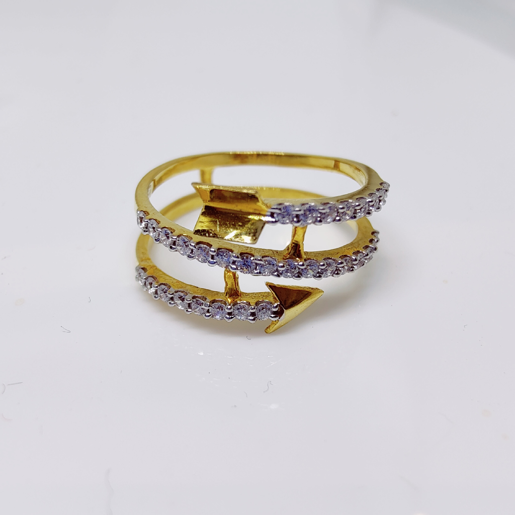22k gold arrow design exclusive ladies ring
