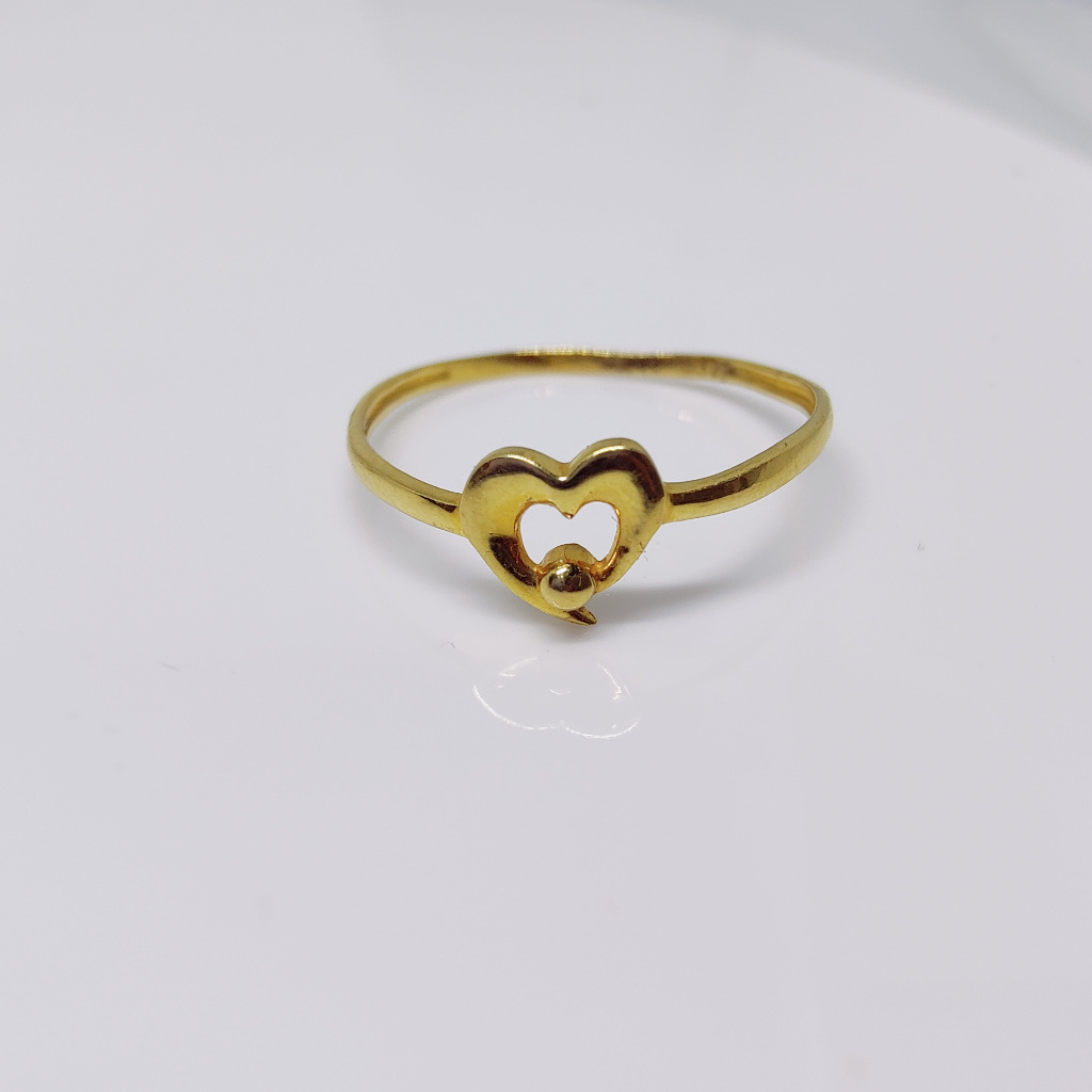 22k gold plain heart shape  ledies ring