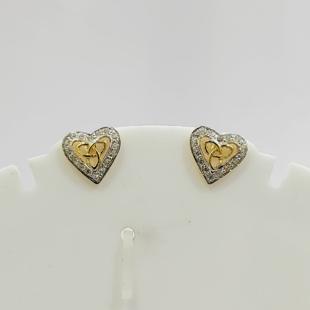 916 gold heart shape CZ tops