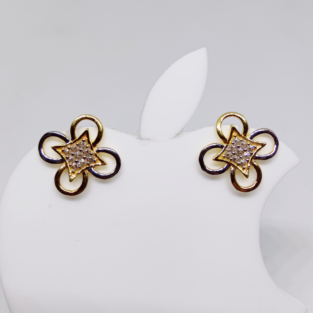 18k gold diamond flower design tops
