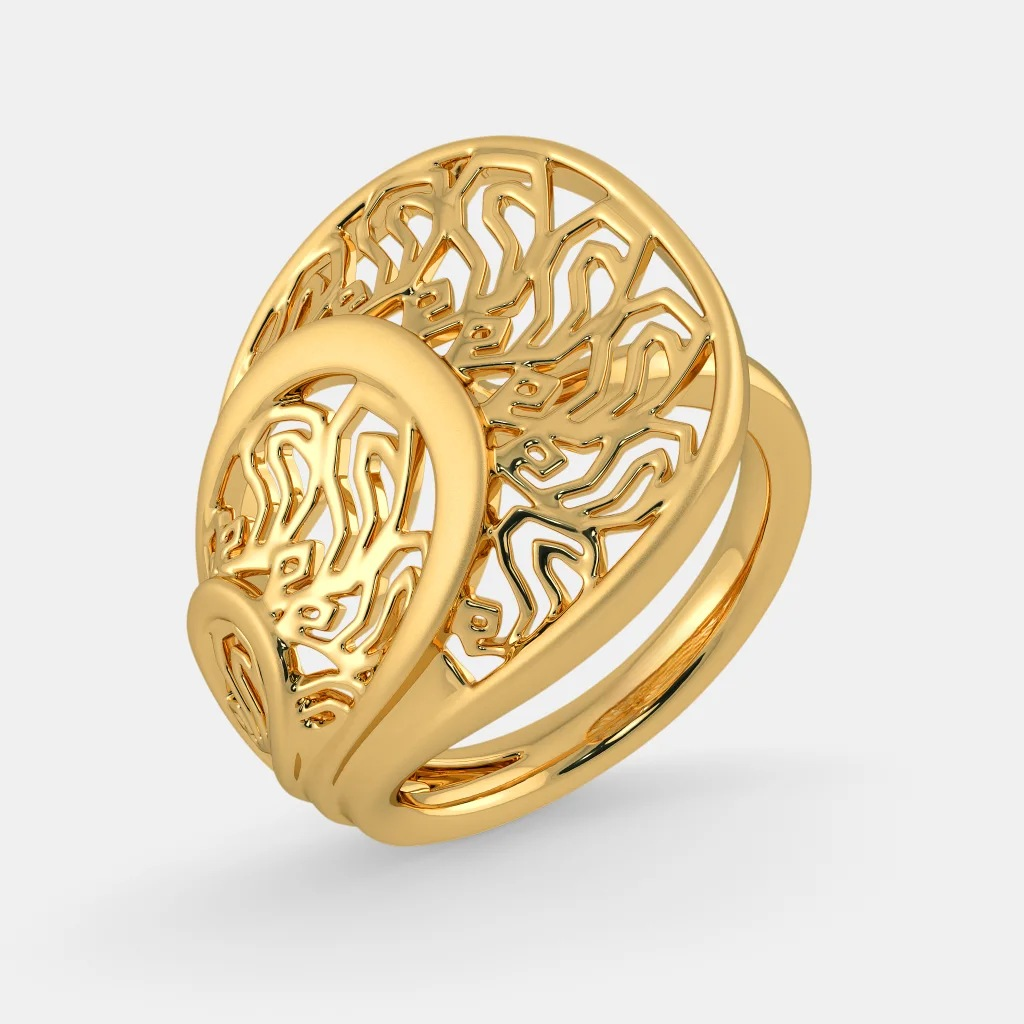 22k gold Plain rajwadi ladies ring