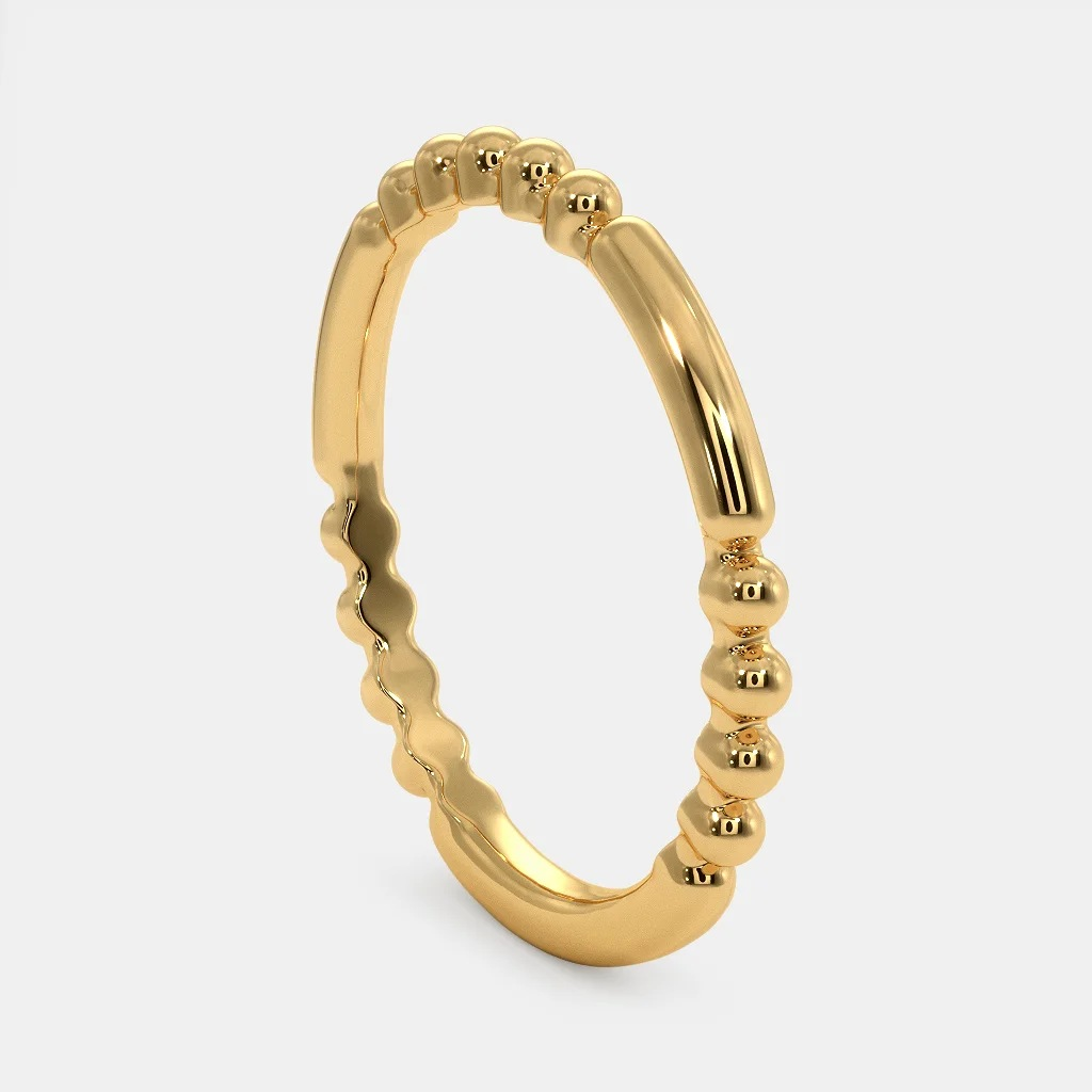 22k gold bubbles design plain ladies ring
