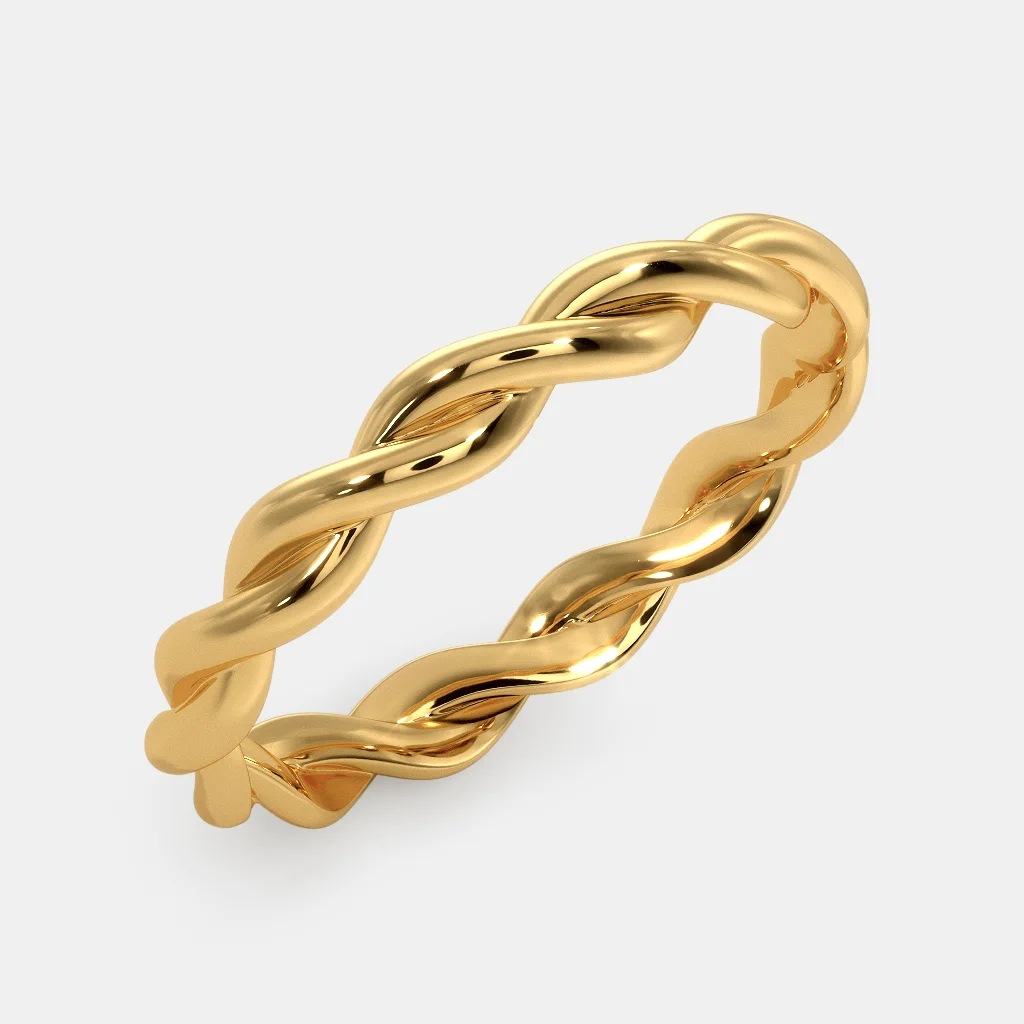 22k gold plain challa design ladies ring