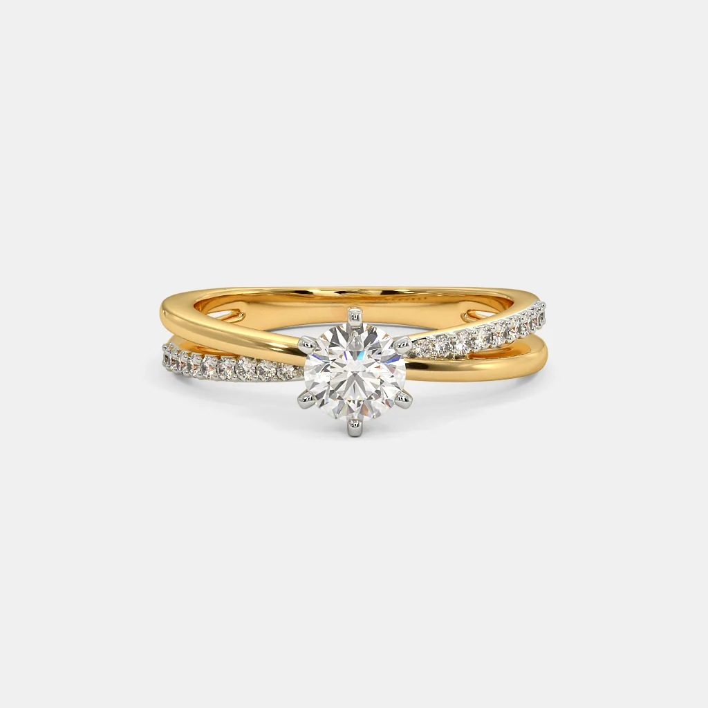 22k gold single stone ladies solitaire ring