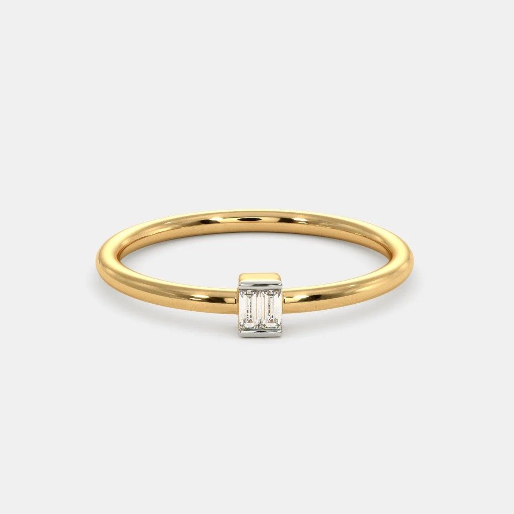 916 Gold Single Stone Ladies Ring