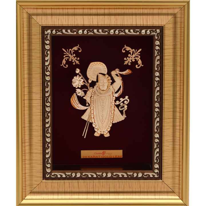 24k gold leaf shreenathji gifteble frame